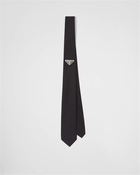 ties prada|re nylon gabardine tie.